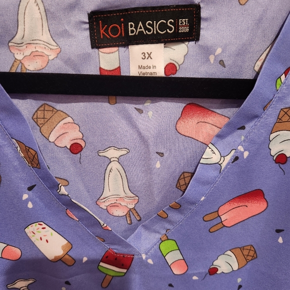 Koi Basics Plus Size Scrub Top - Picture 2 of 4